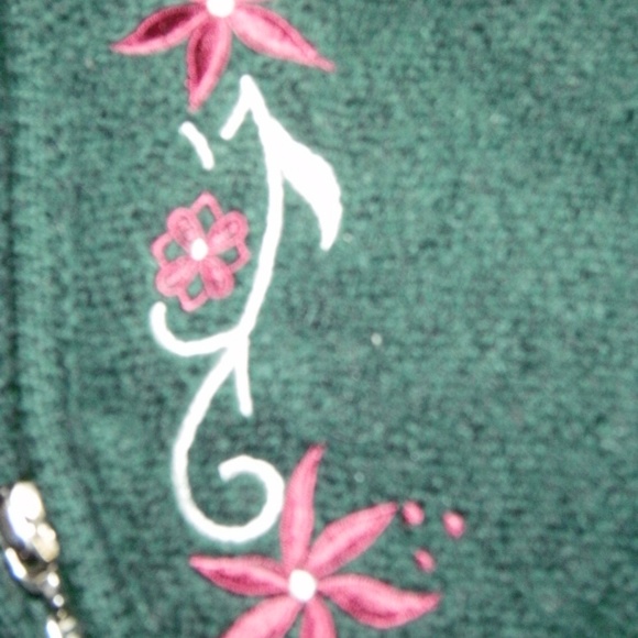 CHRISTOPHER&BANKS Green Wool Embroidered Vest M - Picture 7 of 7